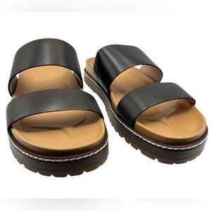 Madewell The Charley Black Double Strap Women's Sandals
